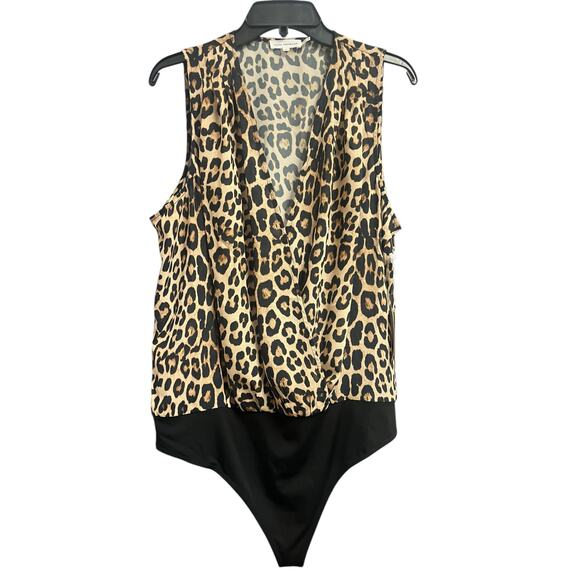 Good American Georgette Wrap Bodysuit Leopard Top | Sz 4, XL | NEW $129 - Picture 10 of 15